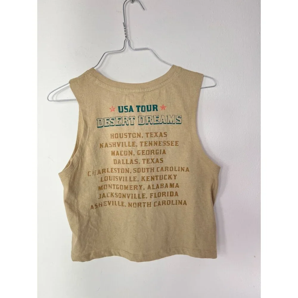 Recycled Threads Junior's Distressed Cropped Tee Desert Dreams County Music Sz S - Picture 2 of 7